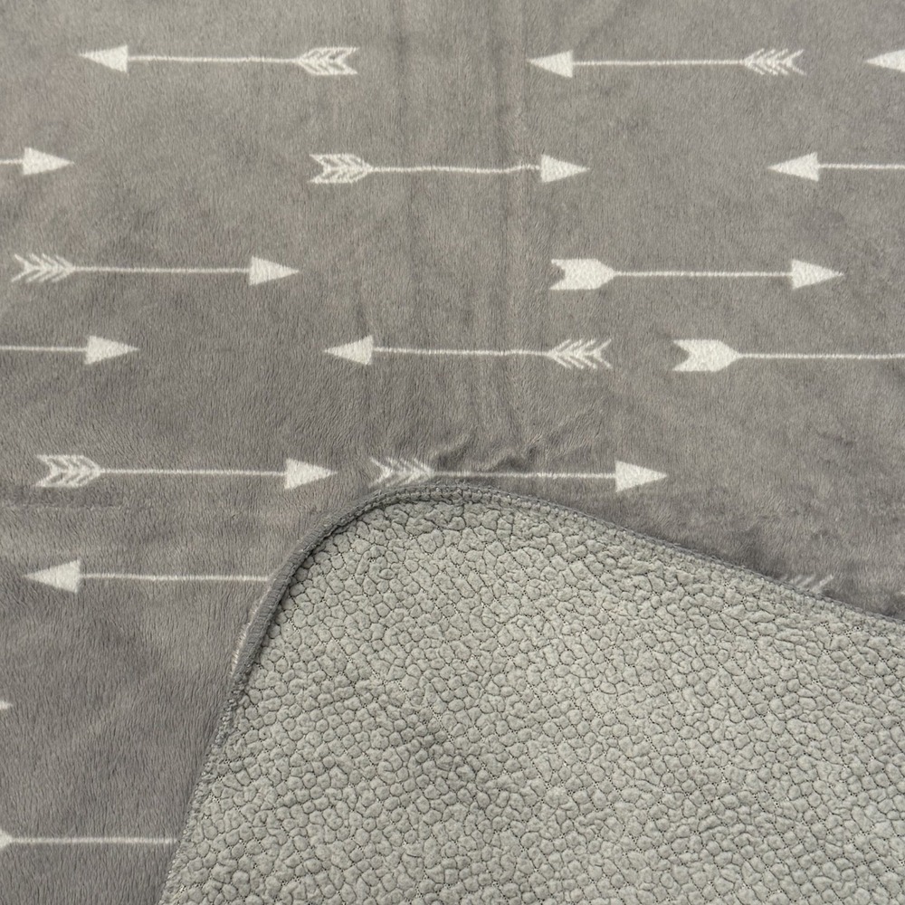 Circo Target Baby Blanket Gray White Arrows Sherpa Plush 29x38 Lovey